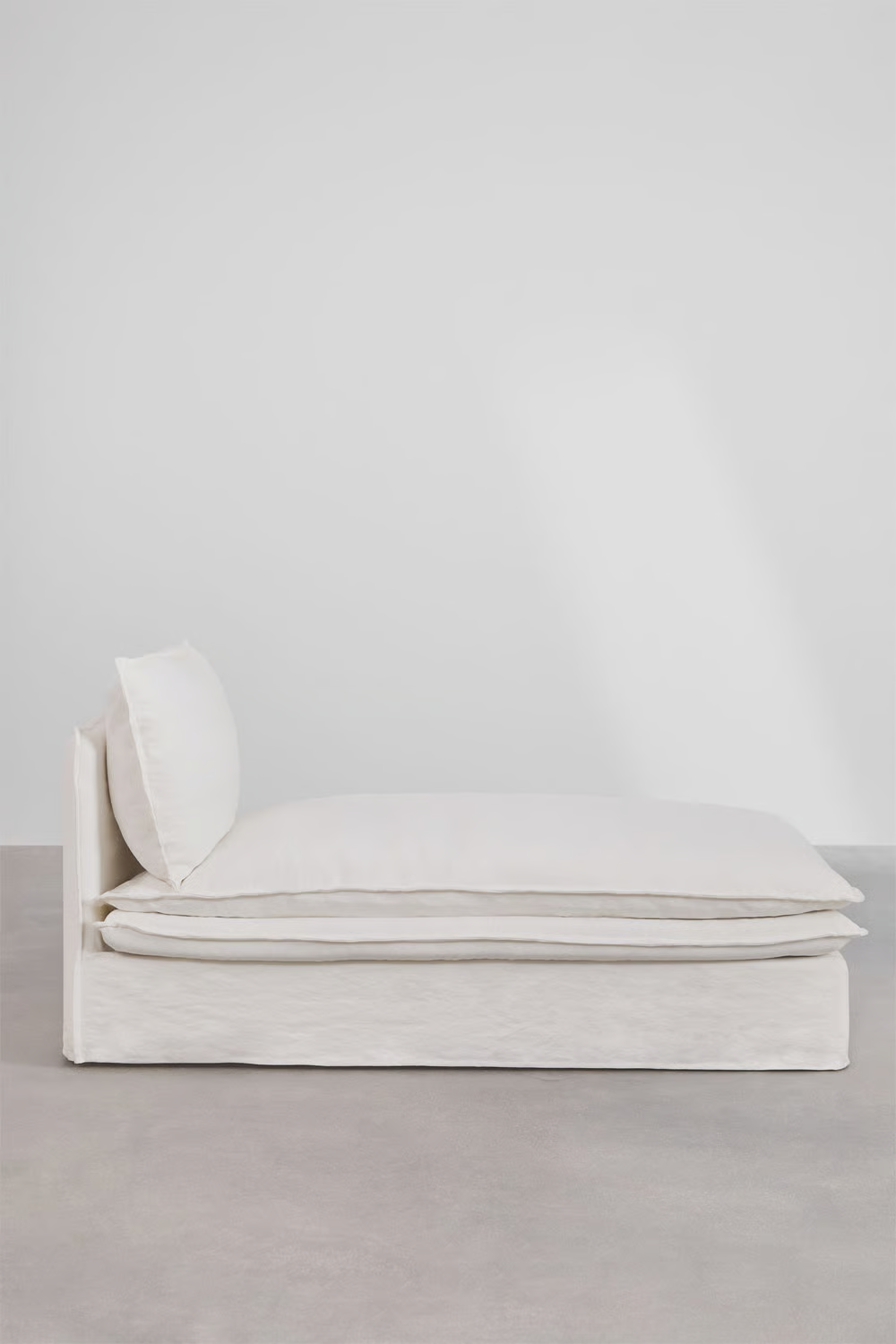UV HOME Longue chair module for modular sofa in linen and cotton Grace