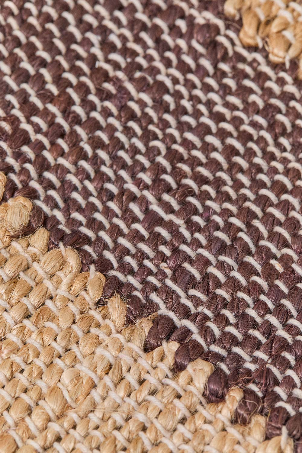 UV Home Rectangular rug in jute and cotton Serilda
