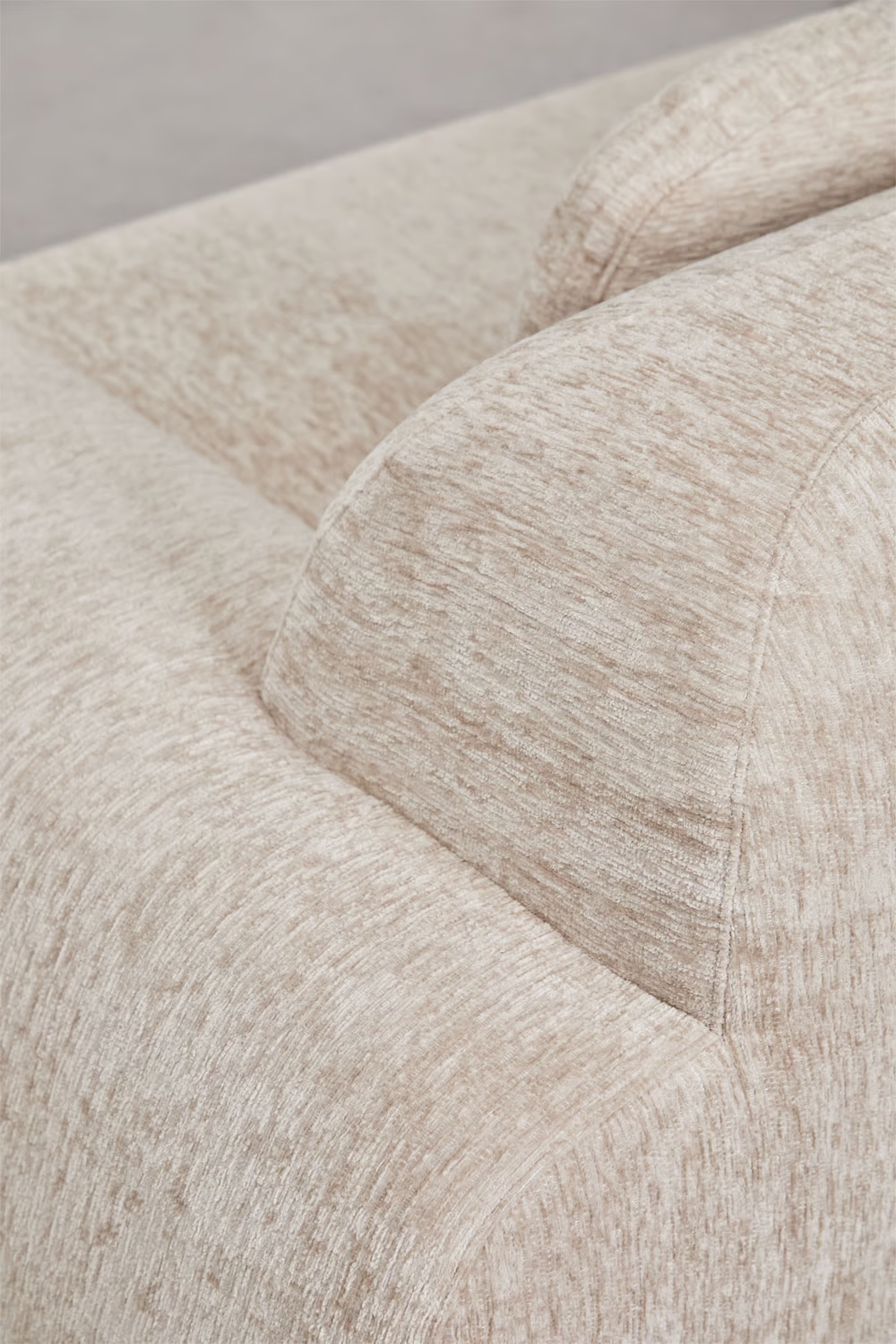 UV HOME Right corner module with armrest for modular sofa in chenille vacuum packed Merida