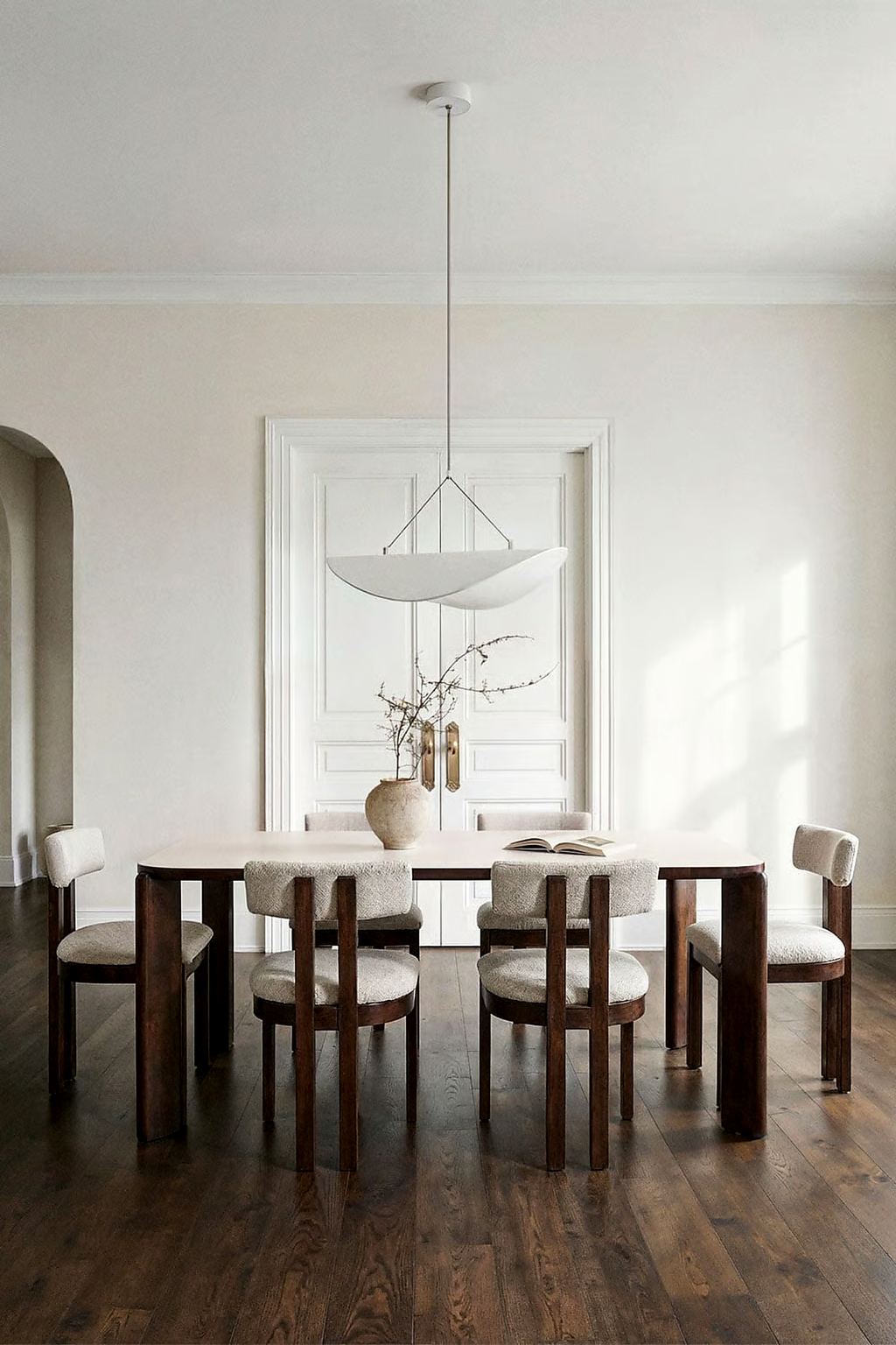 UV Home Nilea Rectangular Dining Table  – Tempered Glass & MDF
