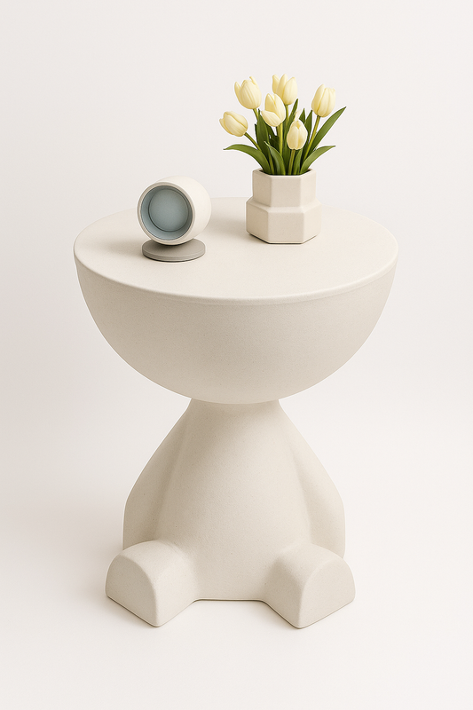 UV HOME Creative Side End Table – Flat Head Bedside & Sofa Table, Movable Mini Tea Table for Bedroom, Balcony, or Small Apartments