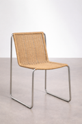 UV HOME Omaha Dining Chair – Stainless Steel & Synthetic Cane