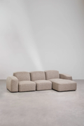 UV HOME Bastian 3-piece modular chaise longue sofa right