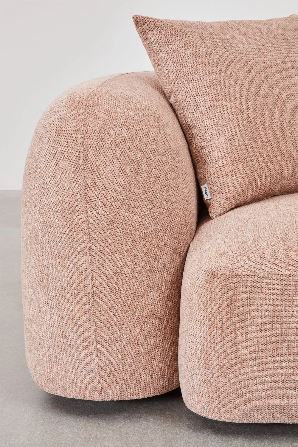 UV HOME 2-seater left corner module for modular sofa in Coco chenille
