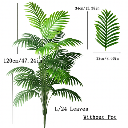 UV HOME Artificial Palm Plant 90 – 120cm Tall Indoor Decorative Greenery with Pot