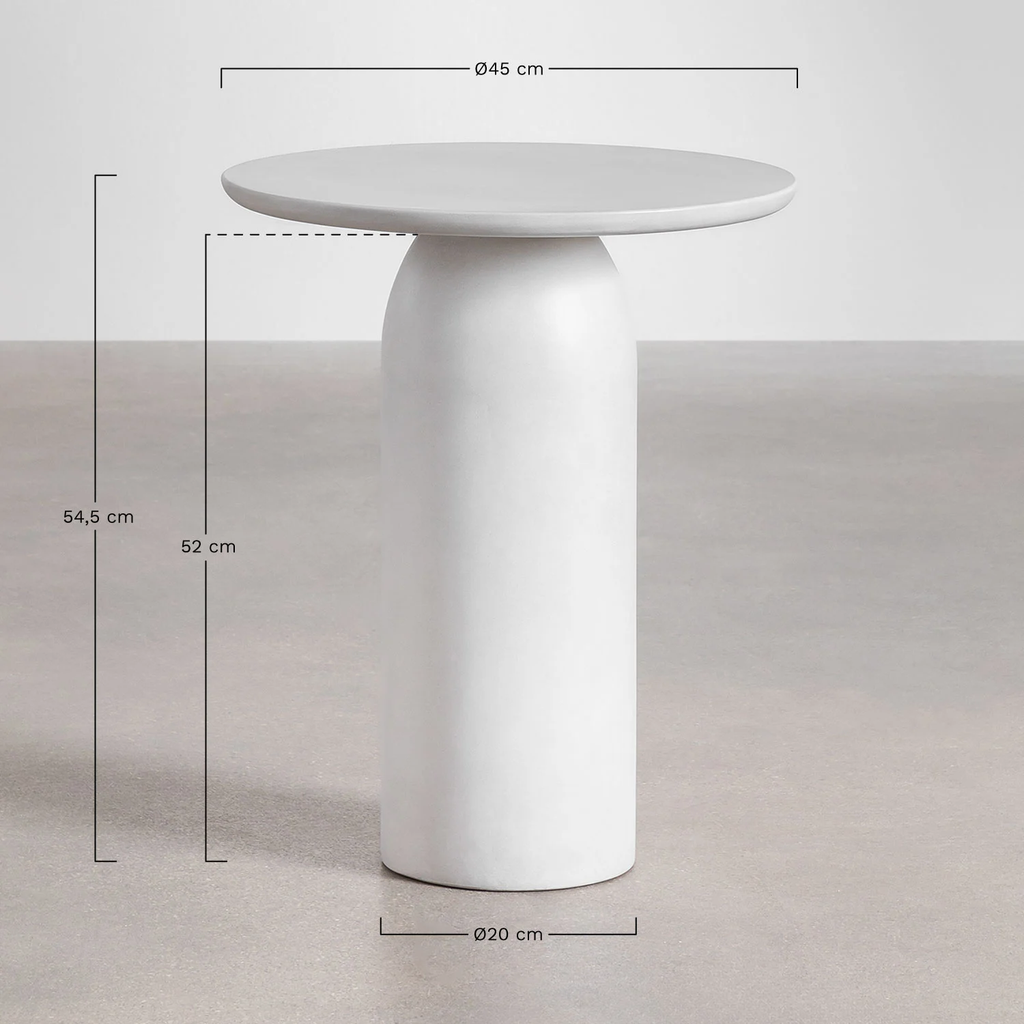 UV HOME Layana Round Garden Side Table Ø45 cm in Cement