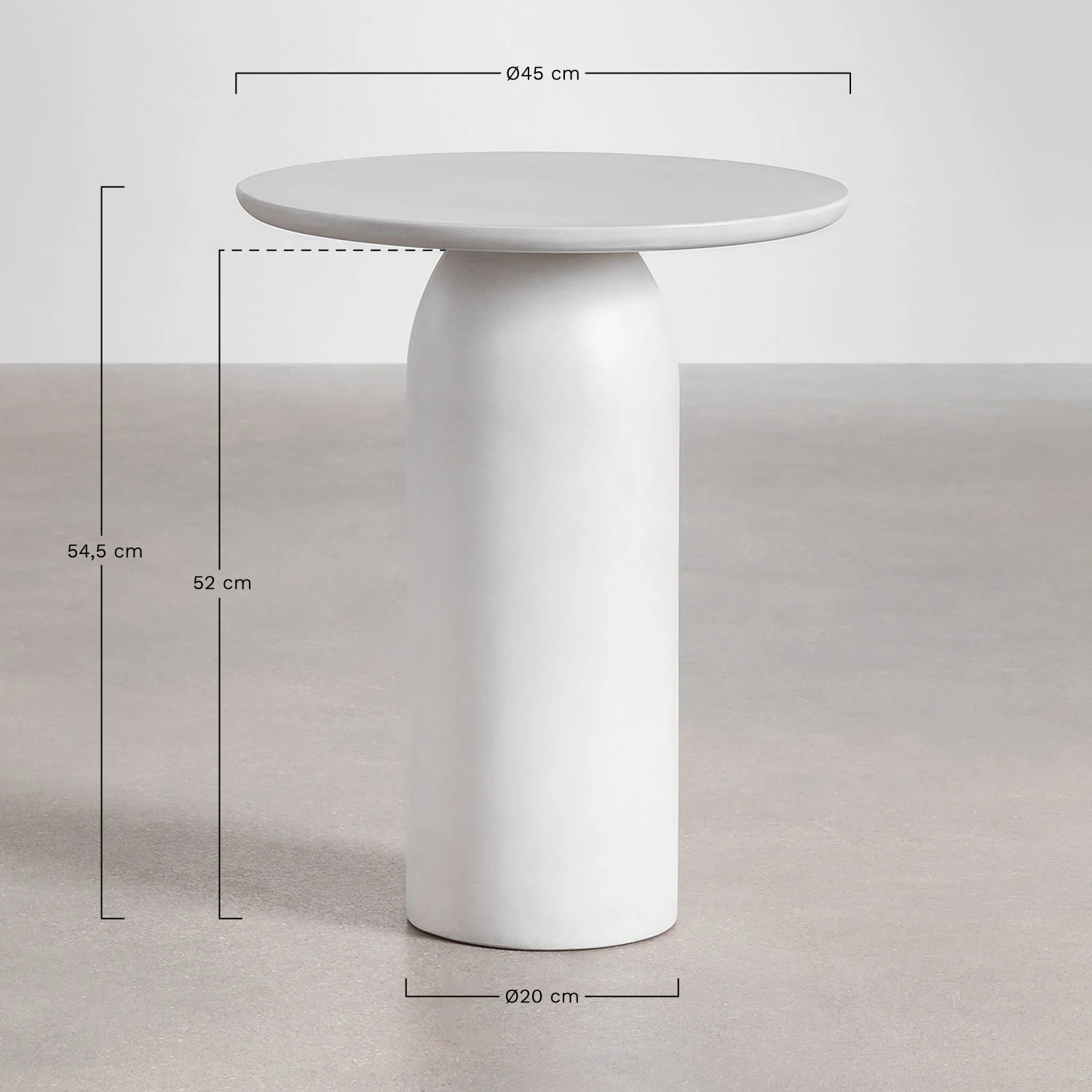 UV HOME Layana Round Garden Side Table Ø45 cm in Cement