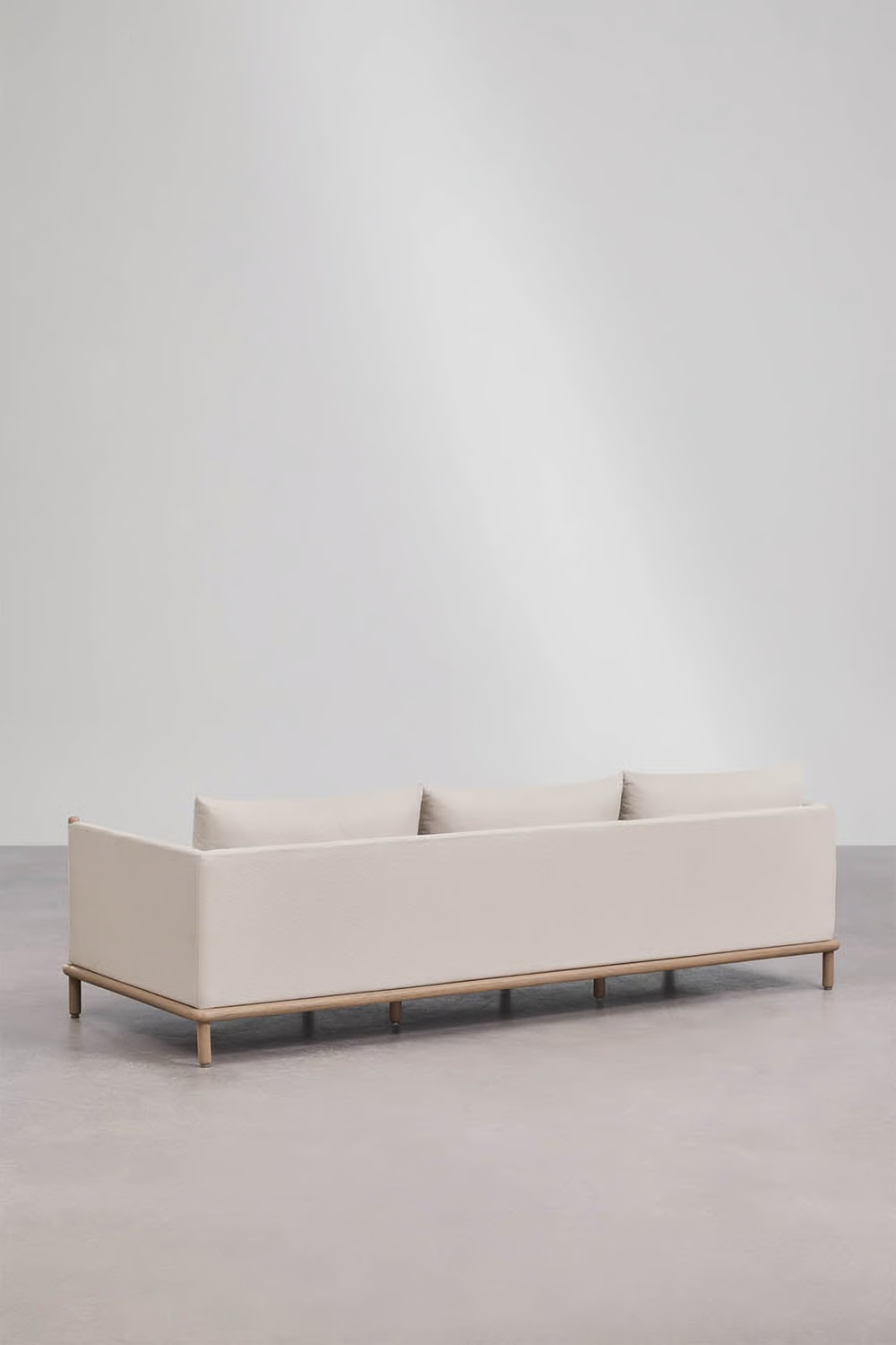 UV HOME Garden set with 3-seater sofa, 2 armchairs and 2 round coffee tables made of acacia wood Olivia