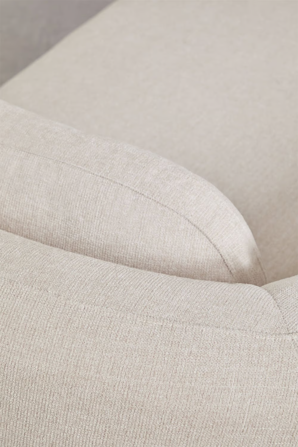 UV HOME 2-piece left modular chaise longue sofa in chenille Coquette