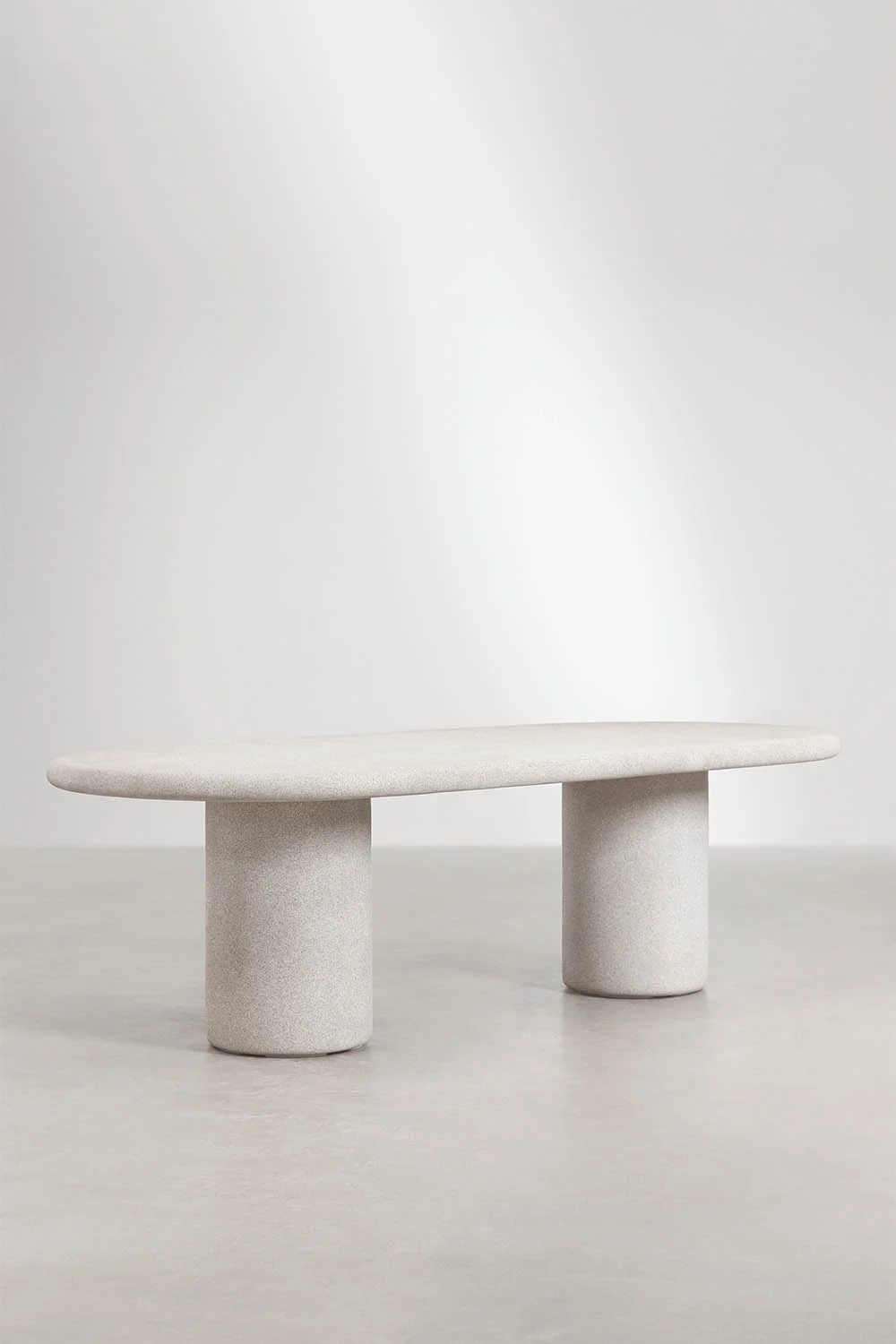 UV HOME Aurean Oval Garden Table 260 x 110 cm in Cement