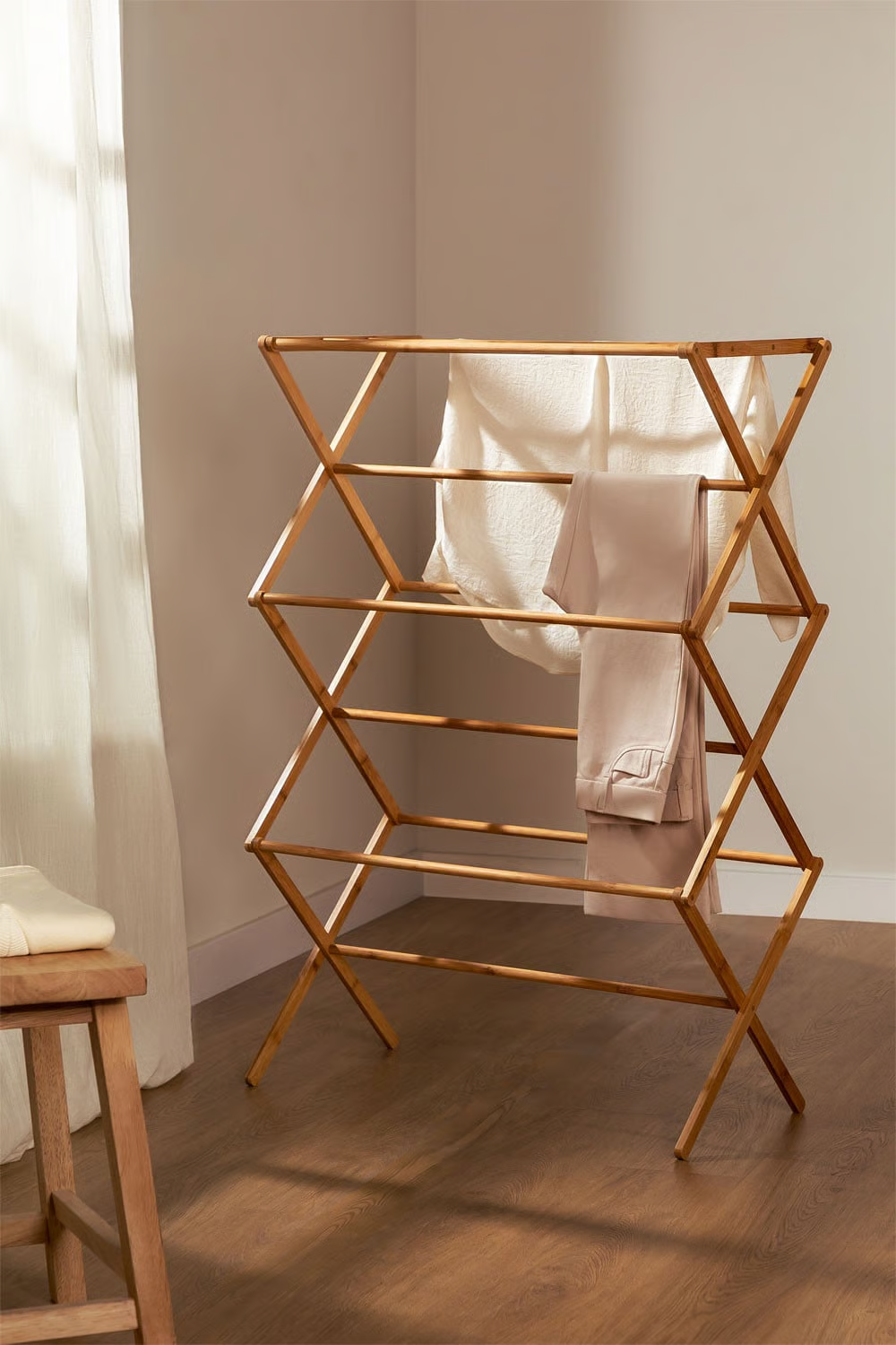 UV HOME Dalton Foldable Bamboo Drying Rack