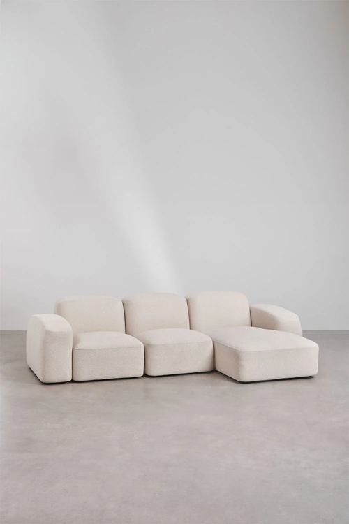 UV HOME Bastian 3-piece modular chaise longue sofa right