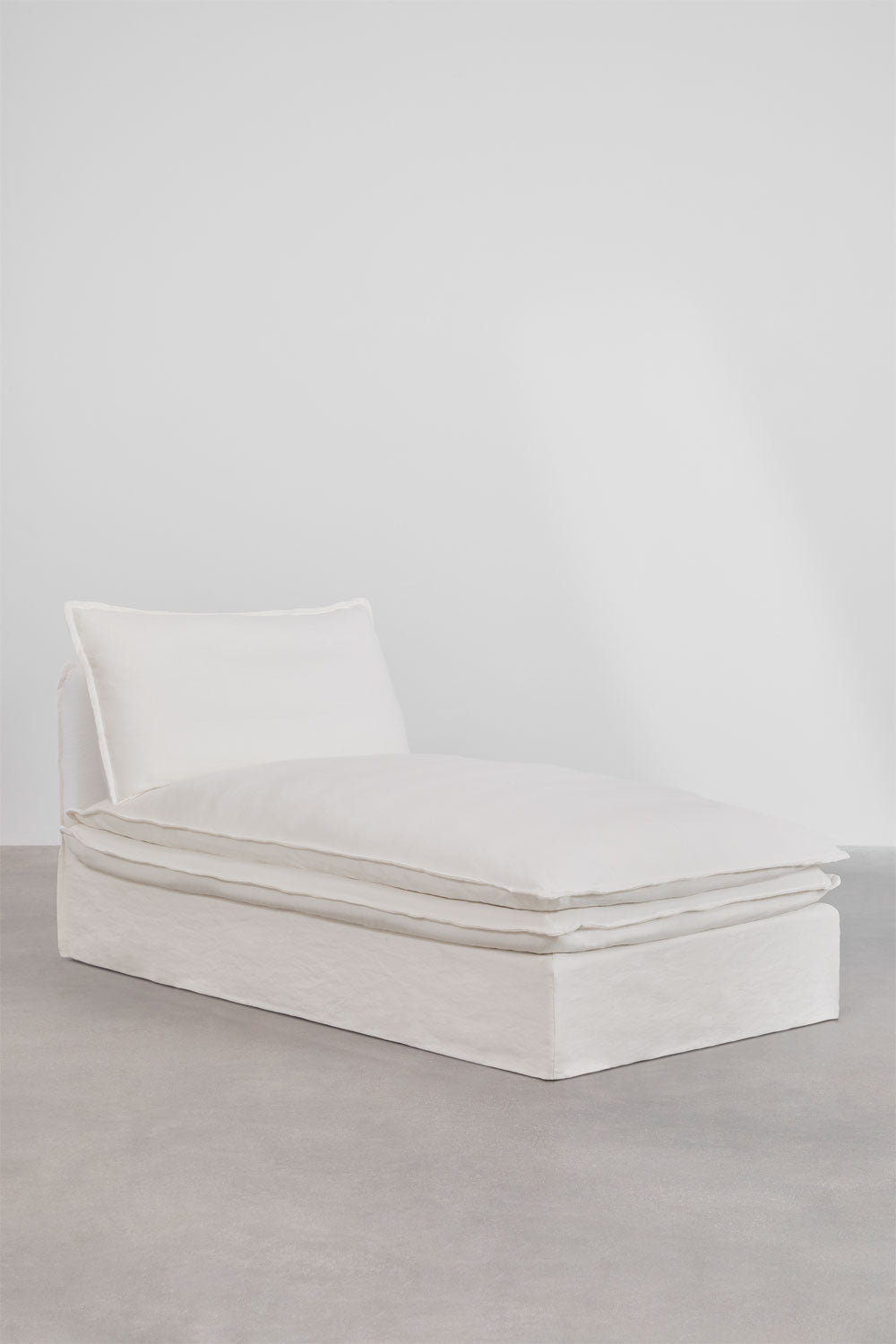 UV HOME Longue chair module for modular sofa in linen and cotton Grace