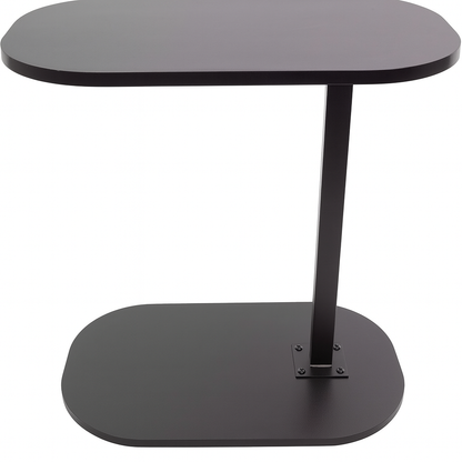 UV HOME Modern Side Table with Wooden Top and Metal Base