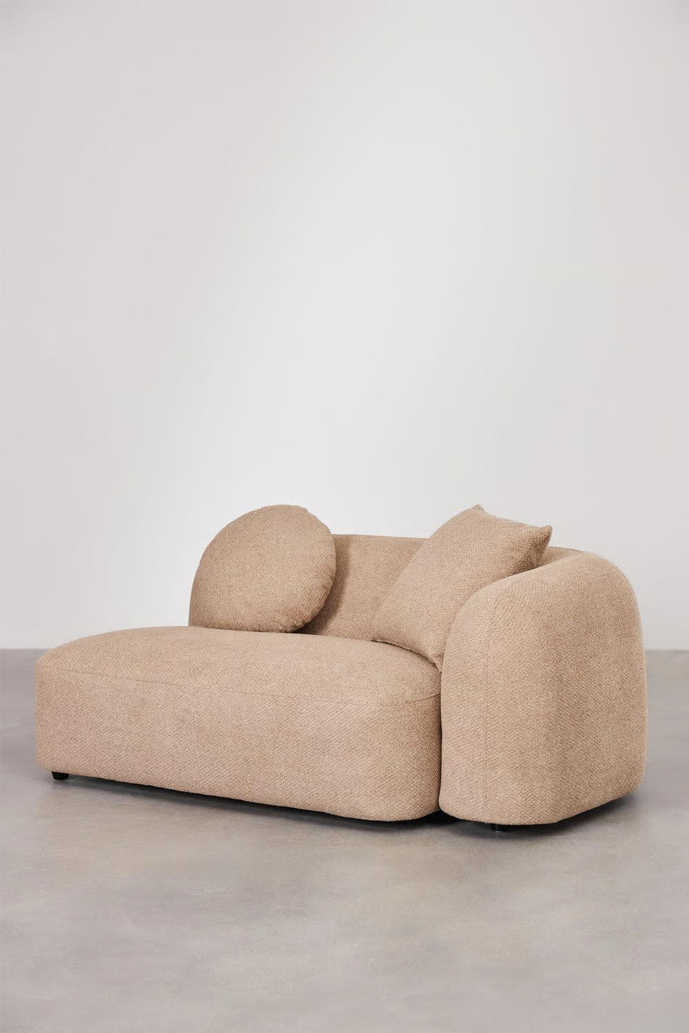 UV HOME Modular 4-piece chaise longue sofa left in Coco chenille