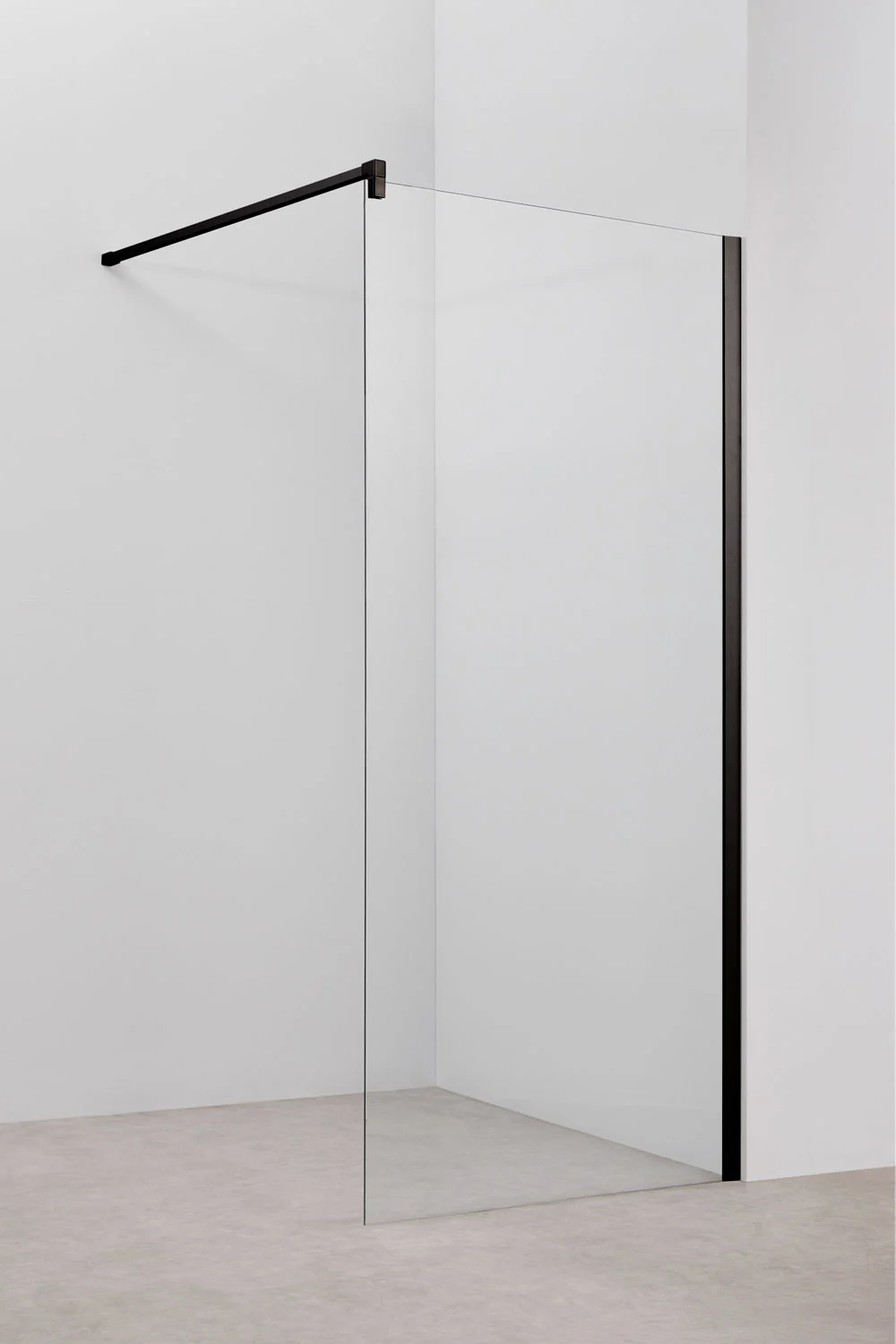 UV HOME Fixed shower enclosure with 8 mm tempered glass and Bristol aluminum