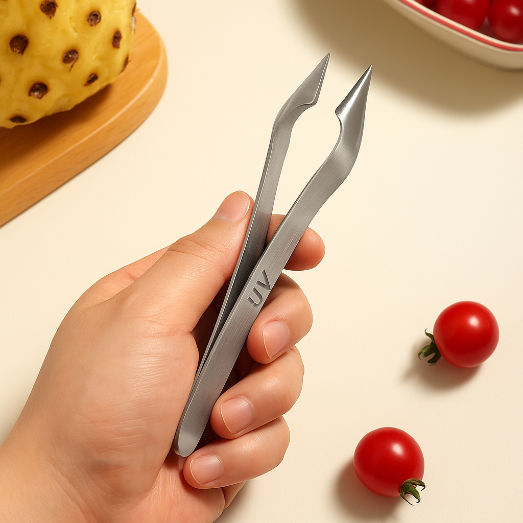 UV HOME Stainless Steel Precision Tweezers – Durable & Ergonomic Design