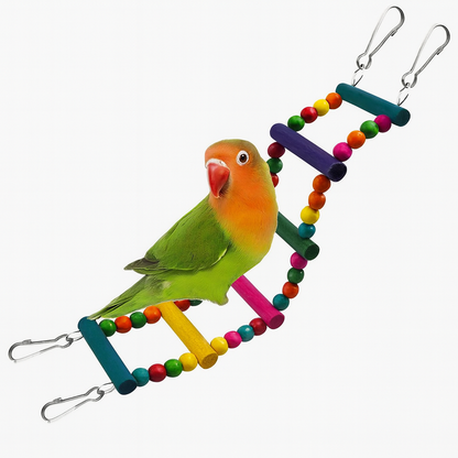 UV HOME Colorful Wooden Ladder Toy for Birds