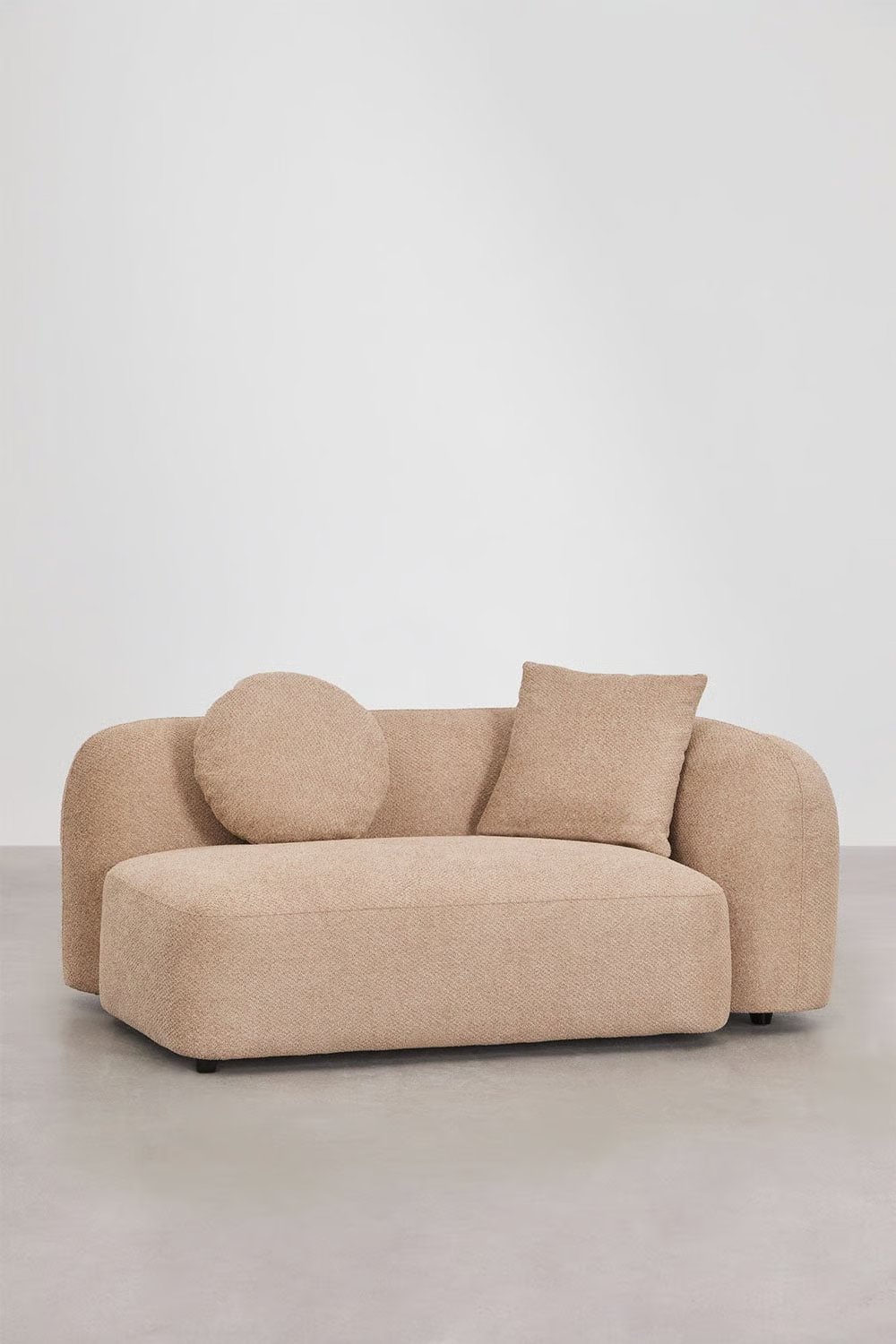 UV HOME Modular sofa with left chaise longue of 2 parts in chenille Coco