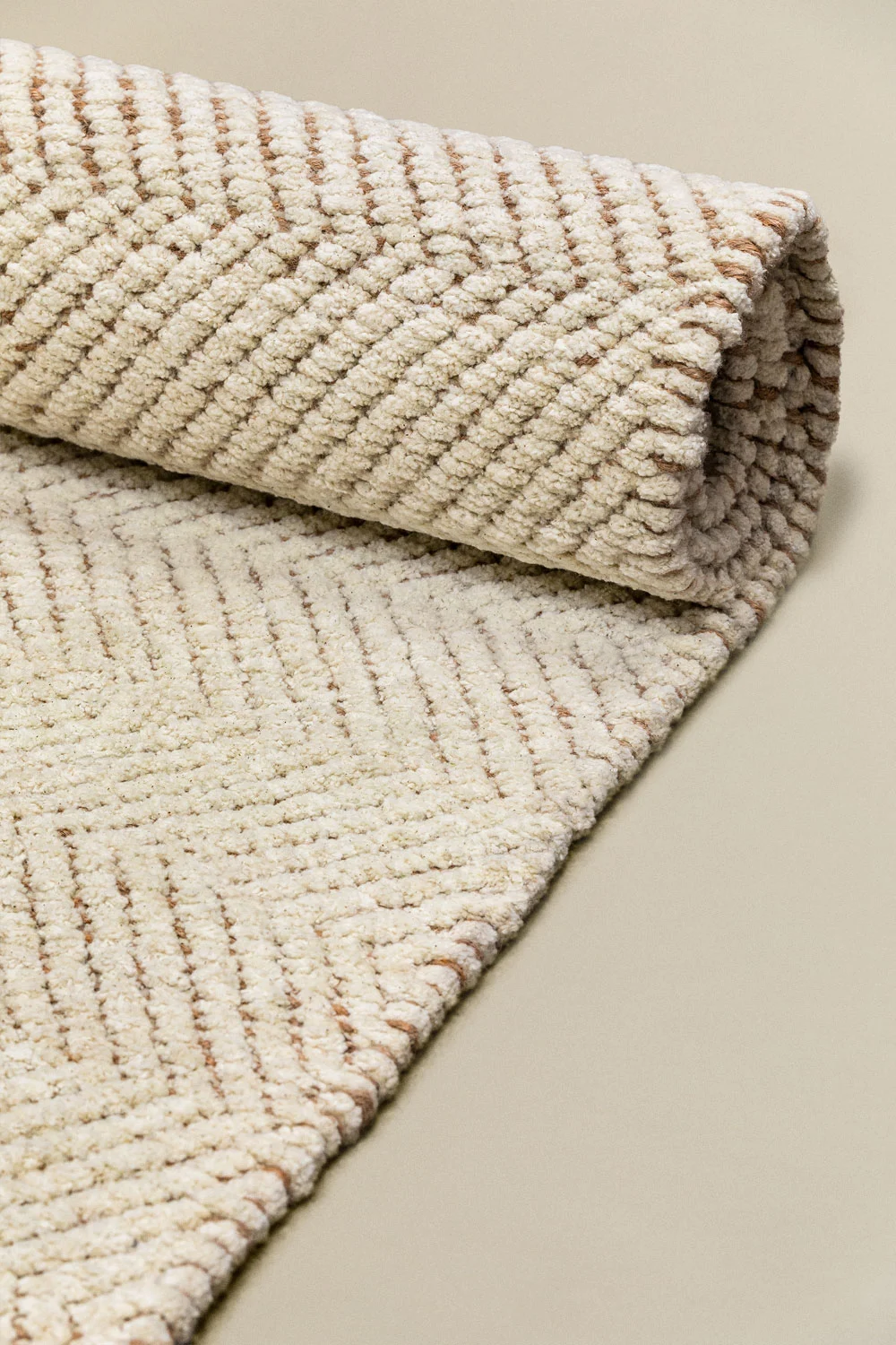 UV Home Rectangular carpet of polyester and jute Kalina