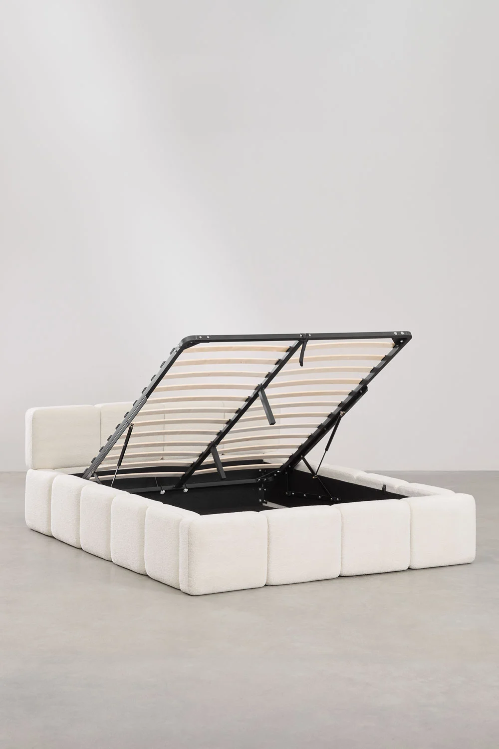 UV HOME Jolcem Upholstered Storage Bed with Lift-Up Base