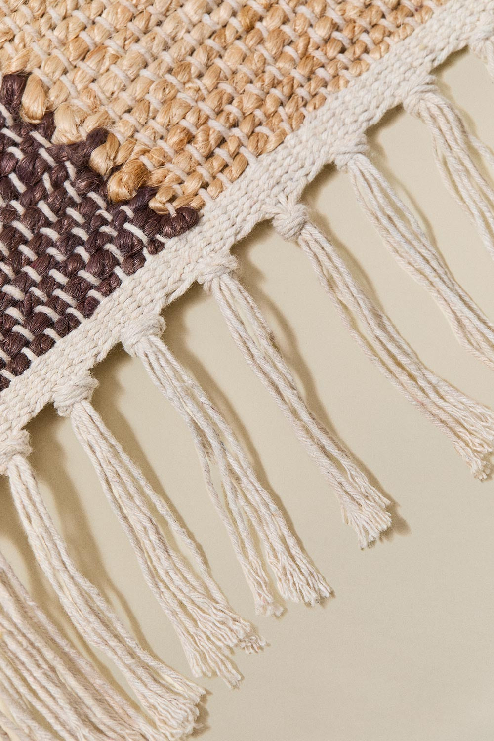 UV Home Rectangular rug in jute and cotton Serilda