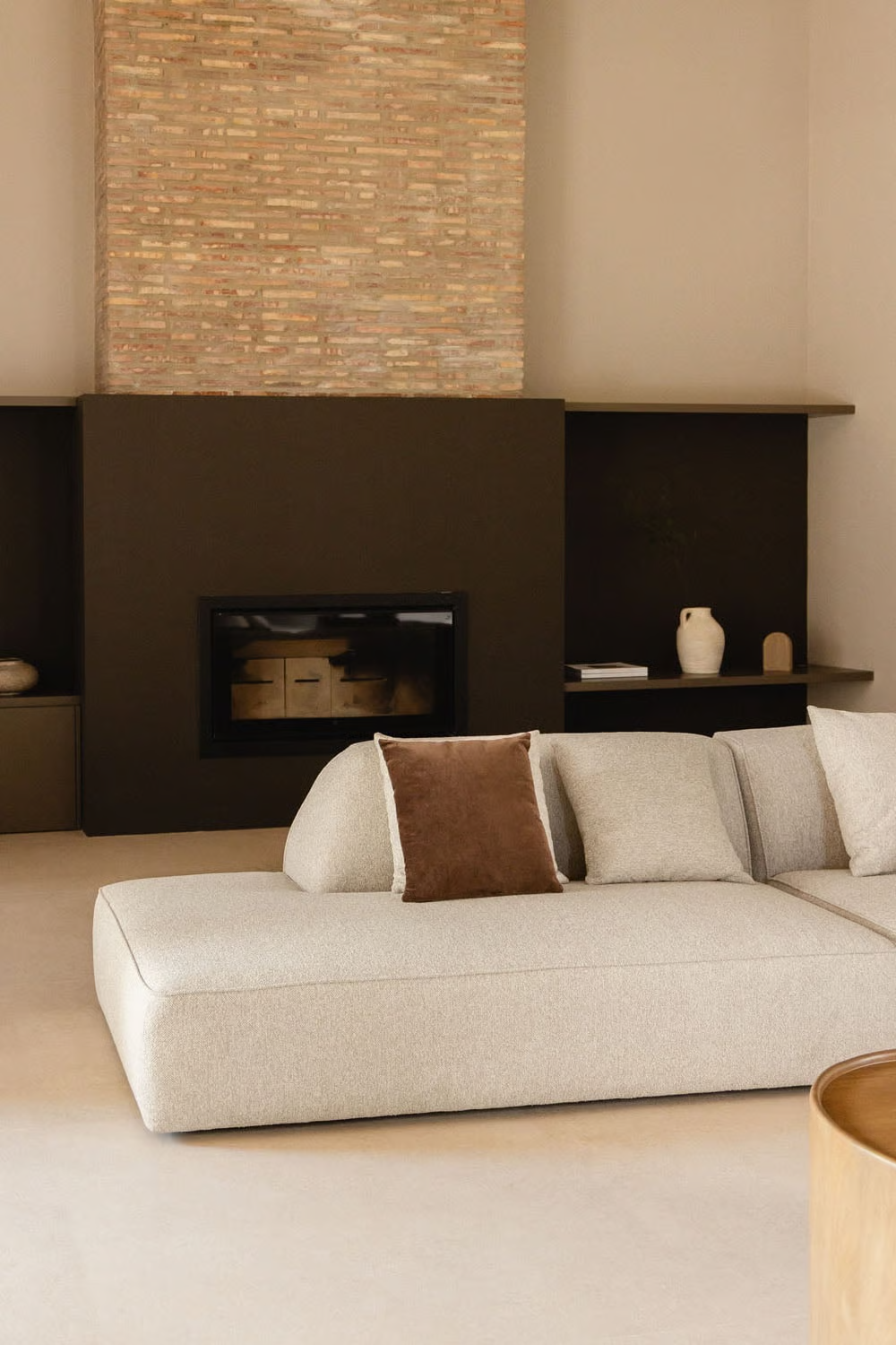 UV HOME Left divan module for upholstered modular sofa Cardea