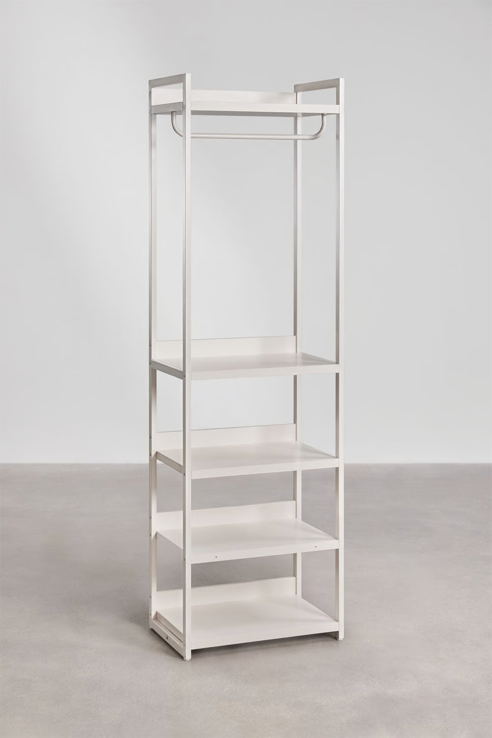 UV HOME Velunis Open Modular Wardrobe System – 5 Units (Iron)