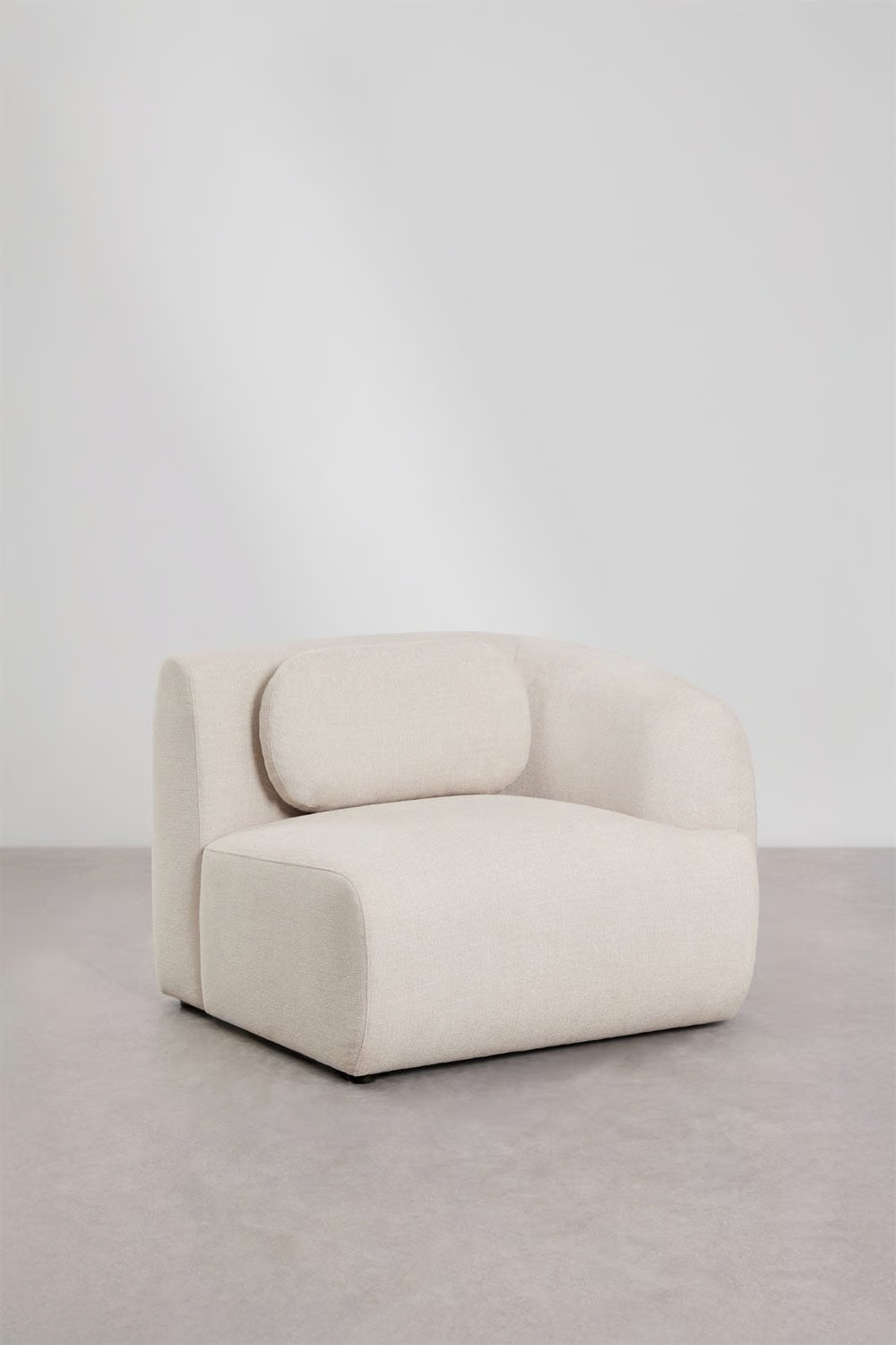 UV HOME 2-piece left modular chaise longue sofa in chenille Coquette