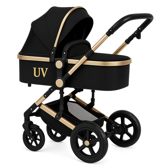 UV HOME – 3-in-1 Baby Stroller Travel System with Car Seat, High Landscape Lightweight Pram for Newborns
