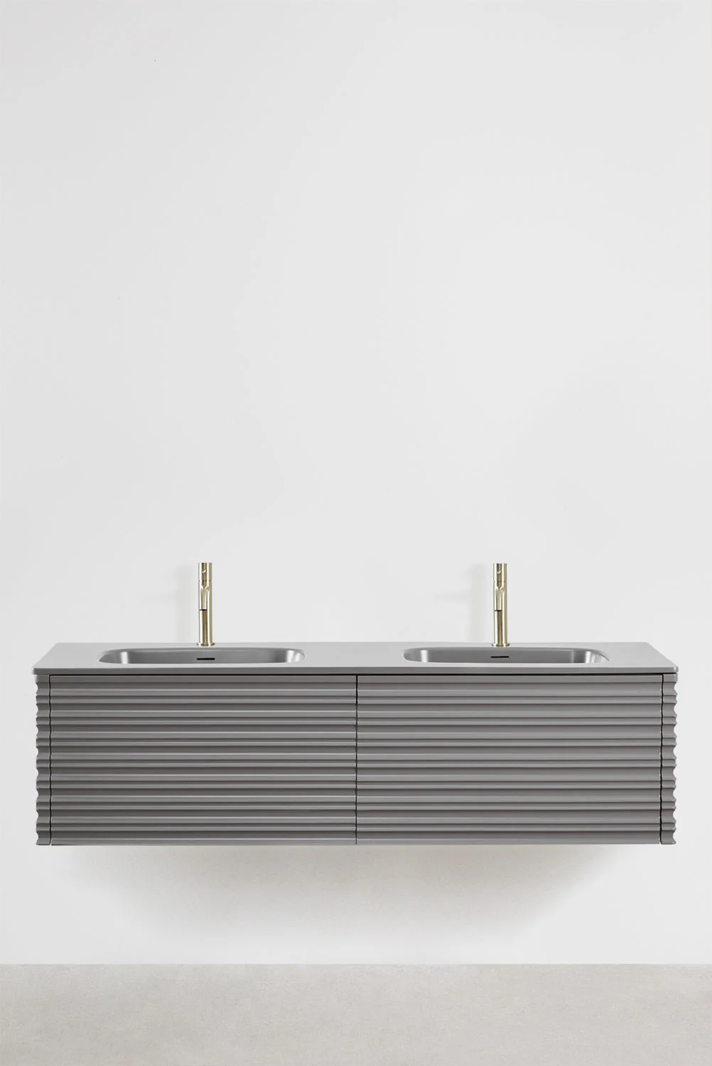UV HOME Noura floating wooden bathroom furniture set with integrated washbasins