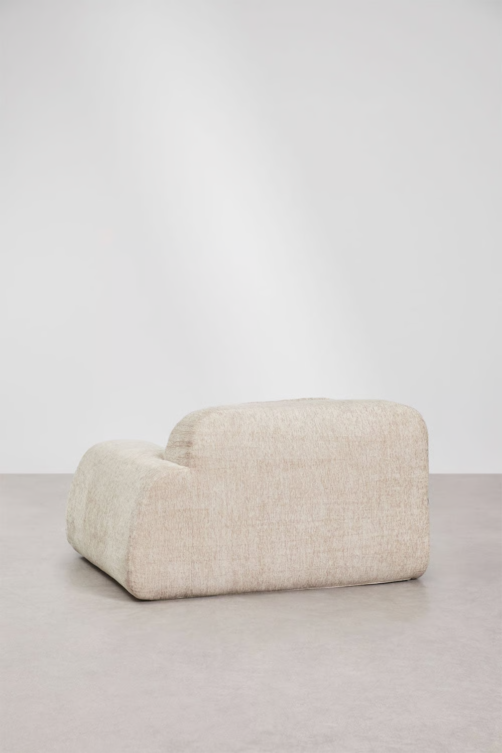 UV HOME Right corner module with armrest for modular sofa in chenille vacuum packed Merida