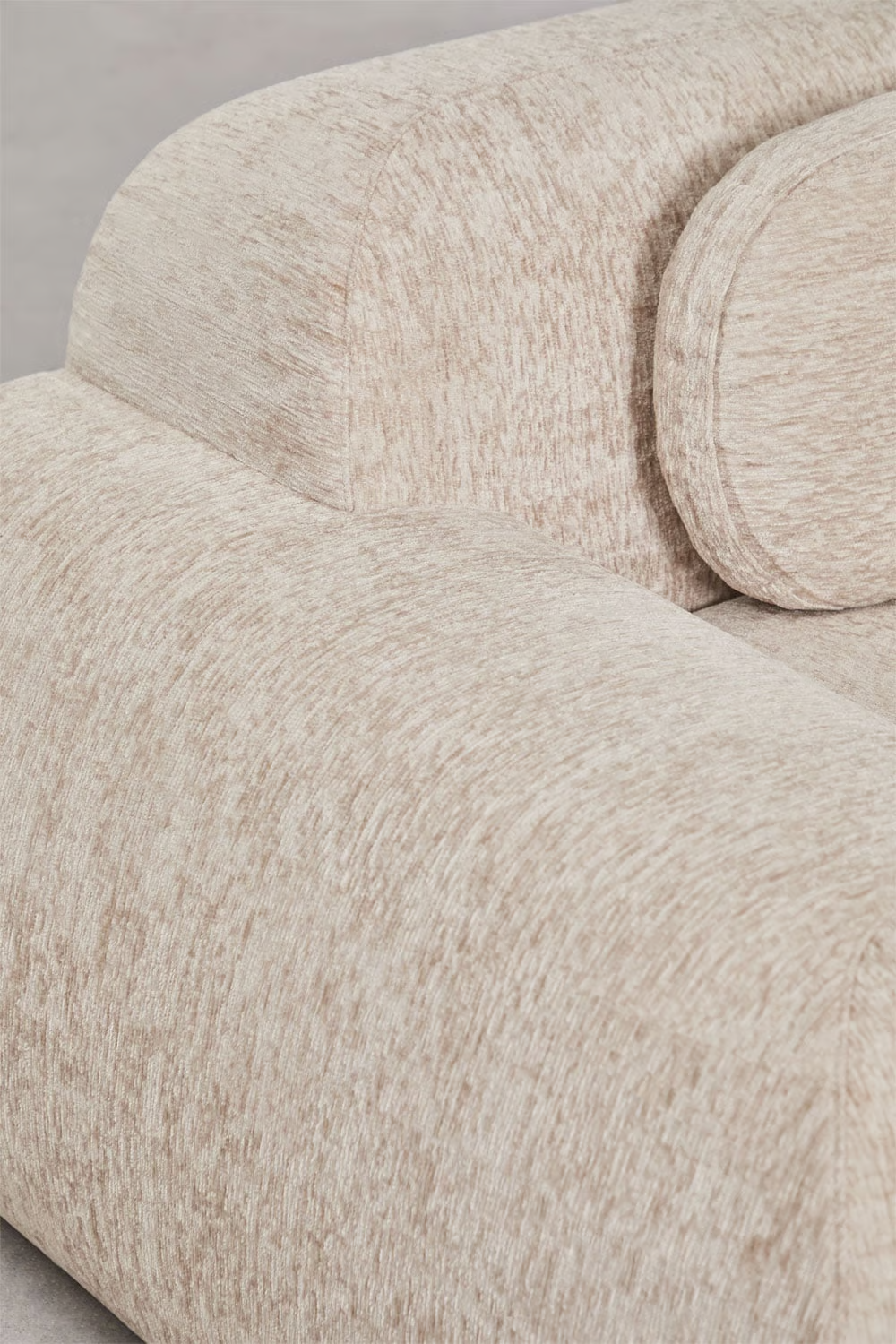 UV HOME Left corner module with armrest for modular sofa in chenille vacuum packed Merida