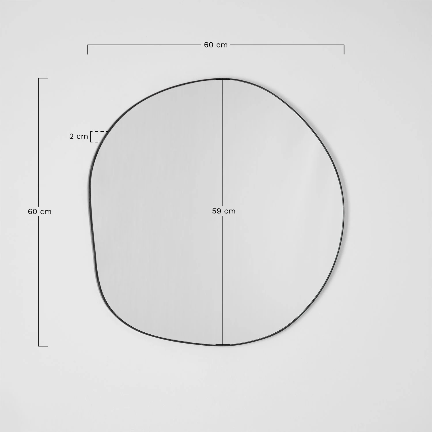 UV HOME Nonceva Irregular Wall Mirror 60 x 60 cm (MDF)