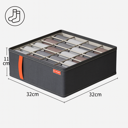 UV HOME Foldable Sock & Underwear Organizer with 24 Compartments