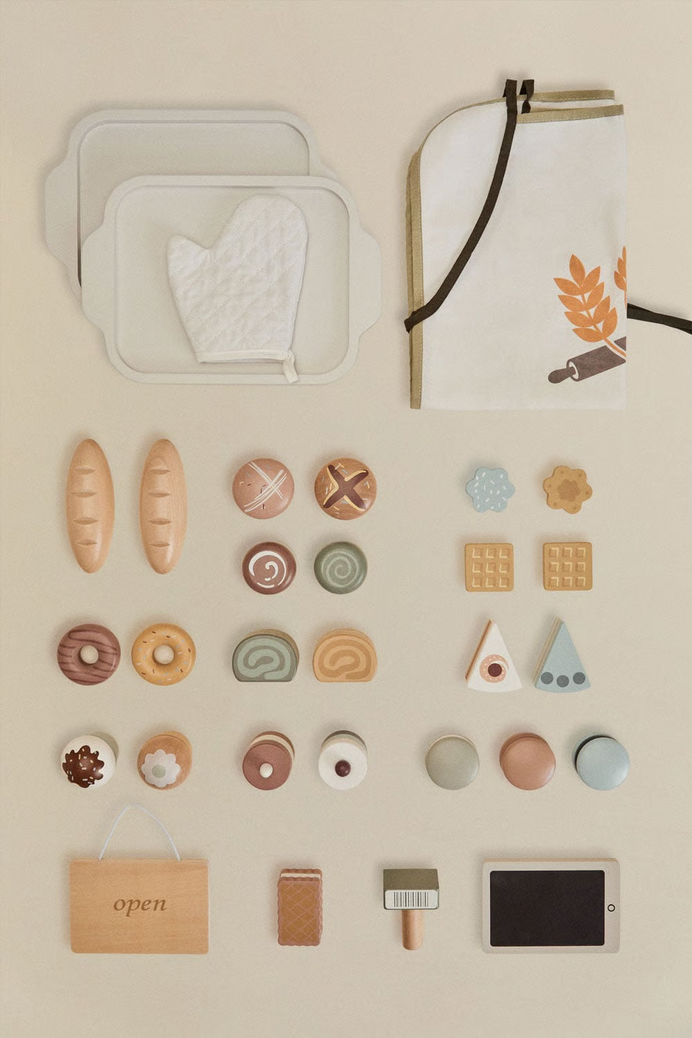 UV Home Leda Kids Wooden Bakery Accessories Set