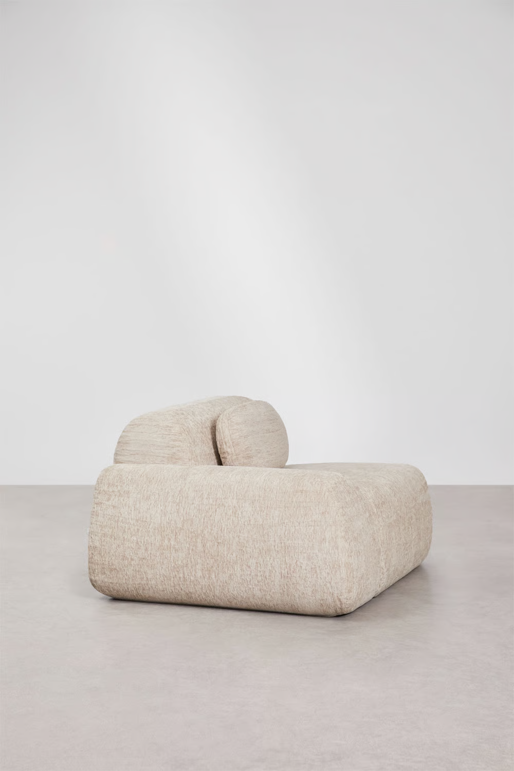 UV HOME Left corner module with armrest for modular sofa in chenille vacuum packed Merida
