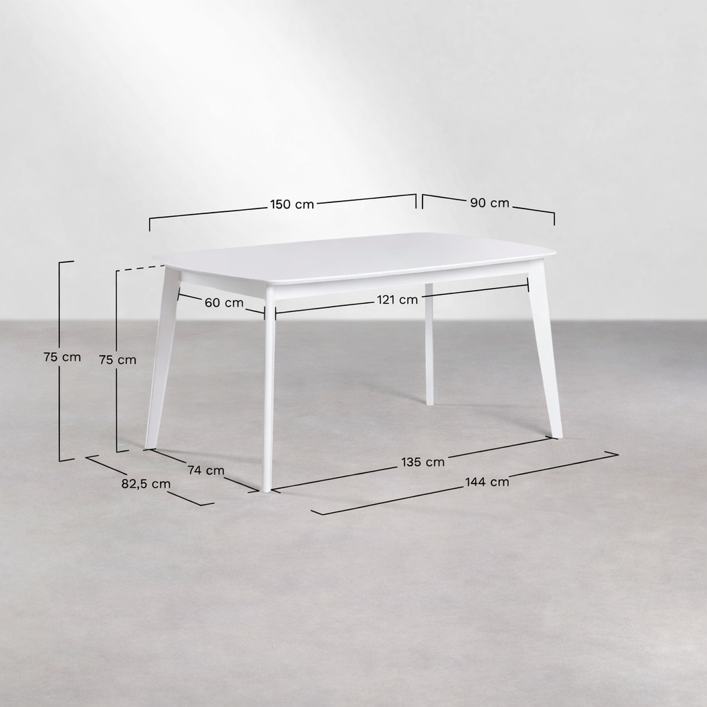 UV Home Elba Rectangular Dining Table – Wood