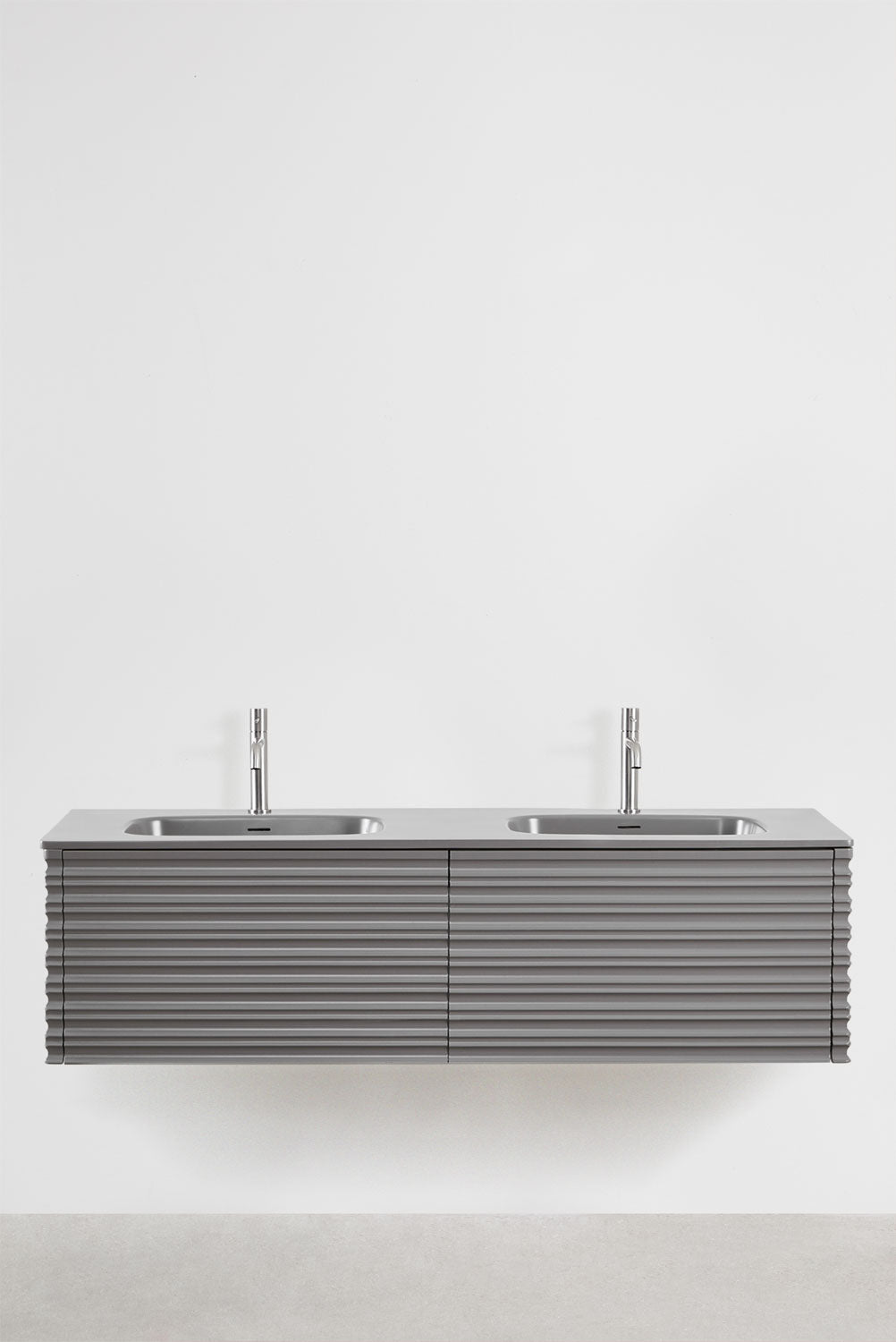 UV HOME Noura floating wooden bathroom furniture set with integrated washbasins