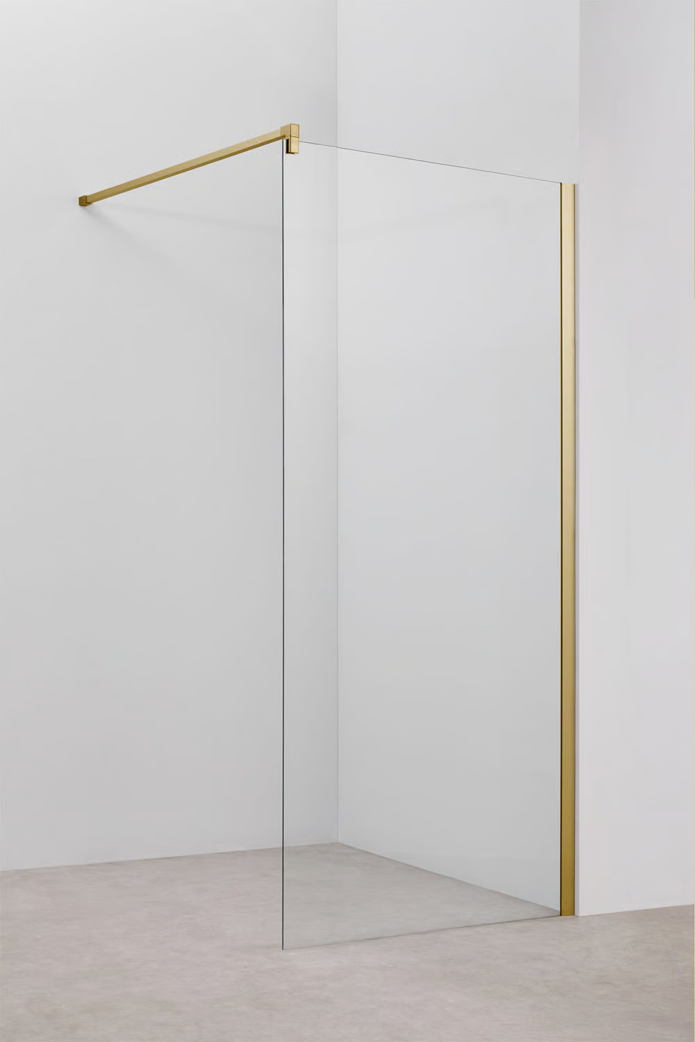 UV HOME Fixed shower enclosure with 8 mm tempered glass and Bristol aluminum