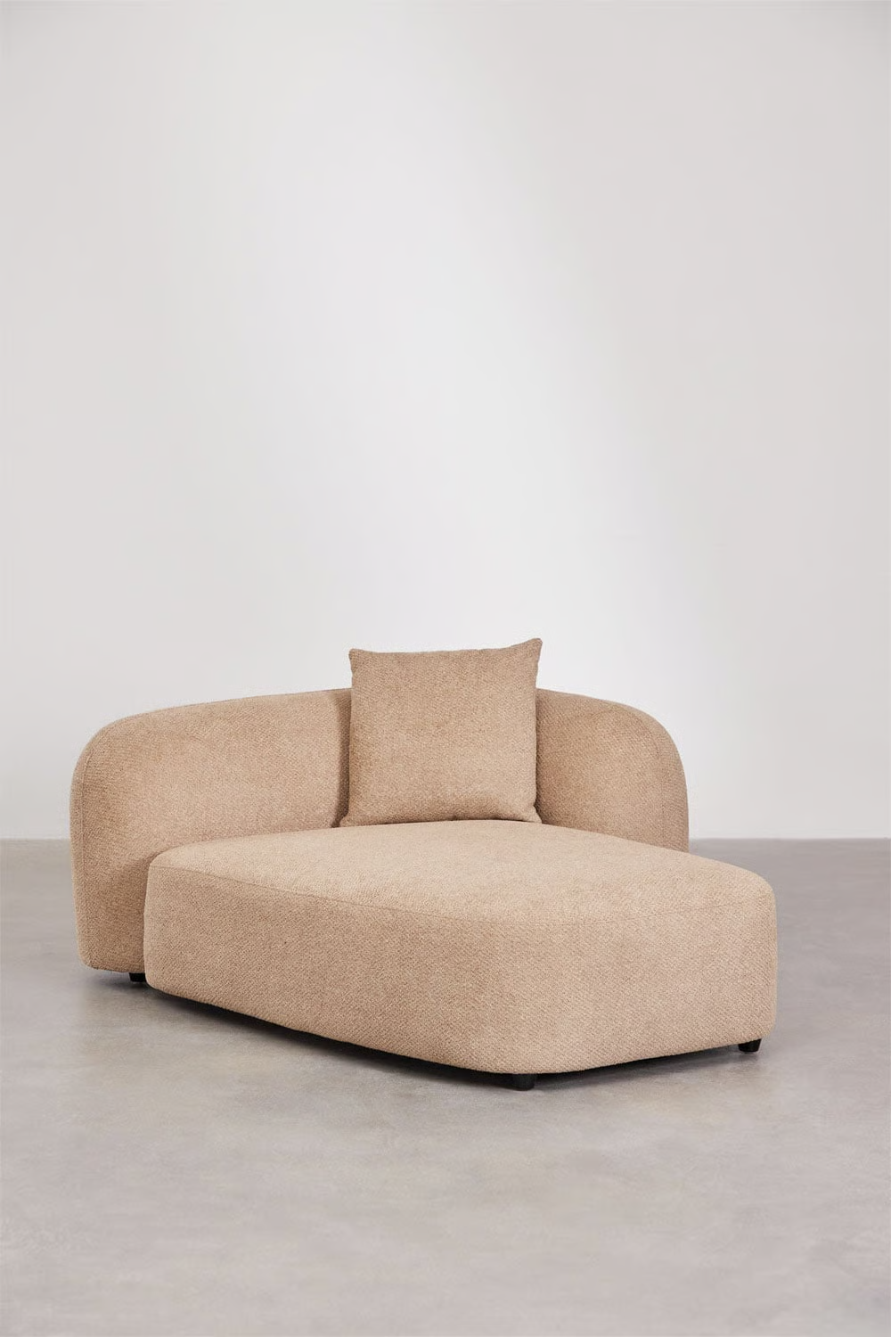 UV HOME Right chaise longue module for modular sofa in Coco chenille
