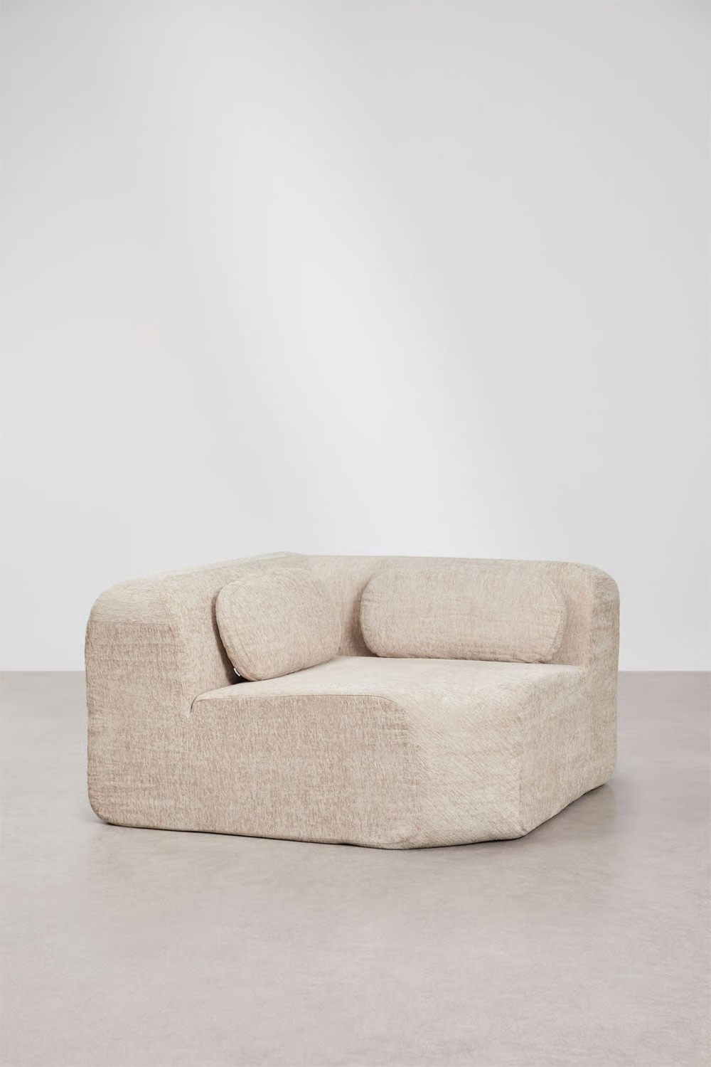 UV HOME Corner module for modular sofa in vacuum packed chenille Merida