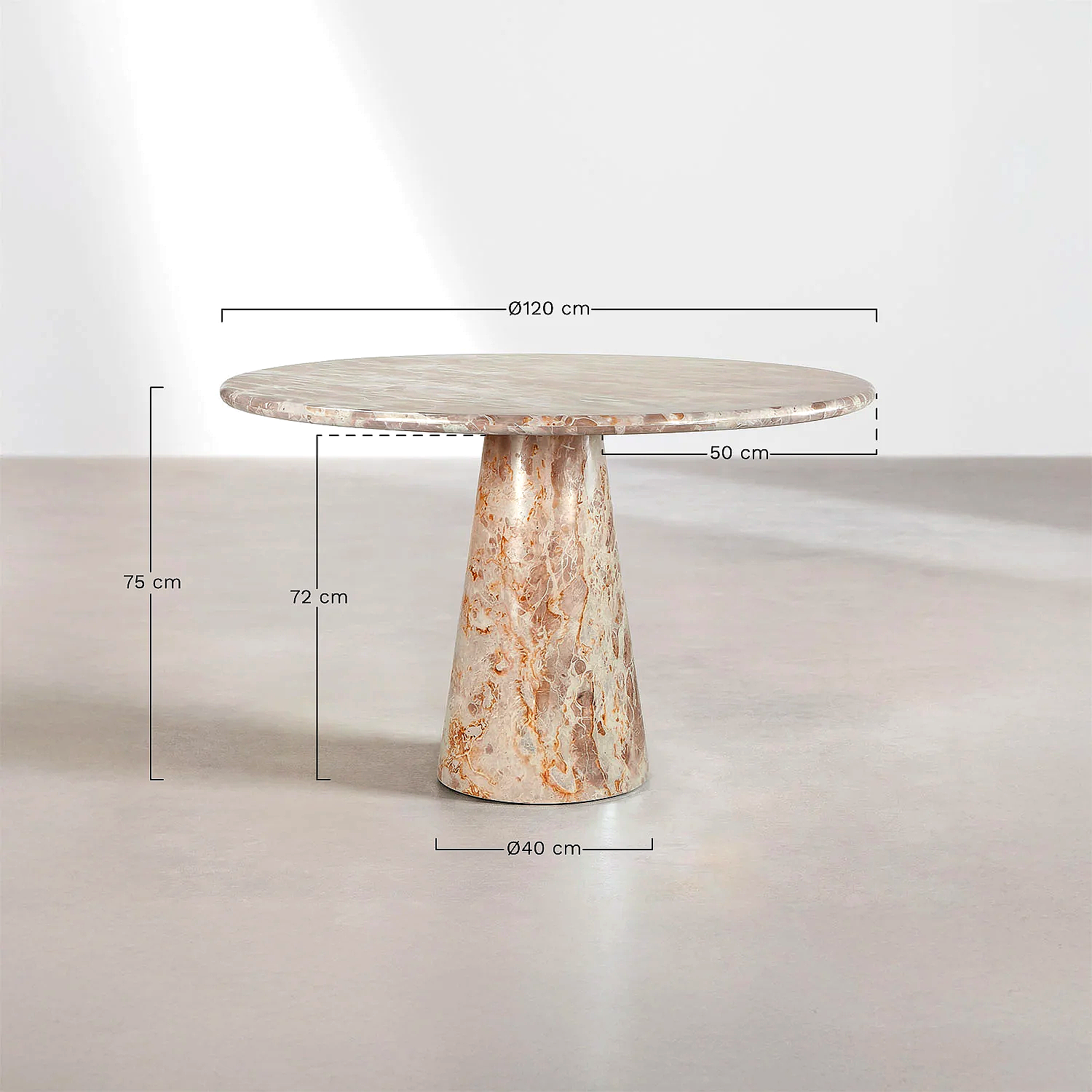 UV Home Alodia Round Dining Table  – Marble
