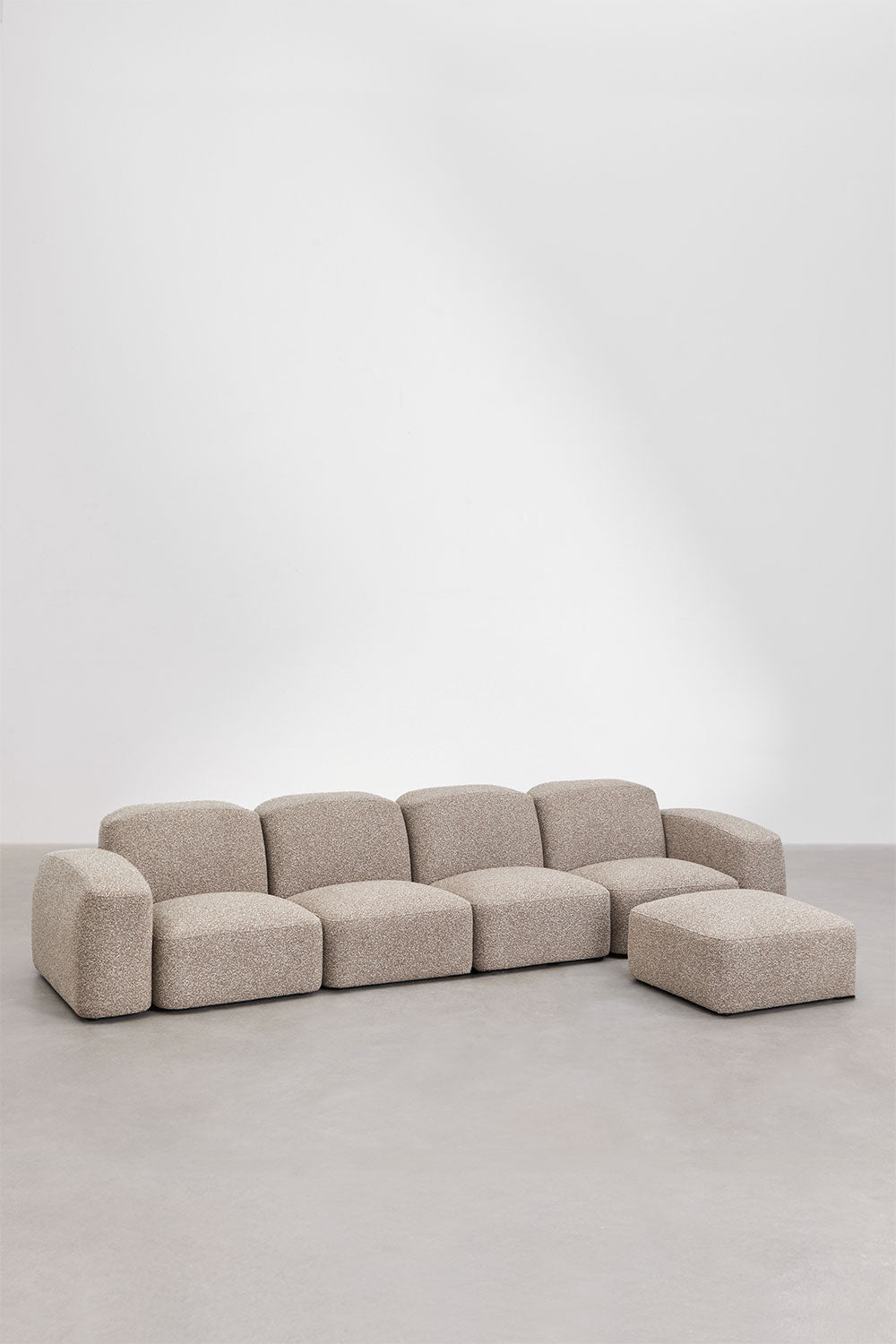 UV HOME Bastian 4-piece modular sofa and pouf