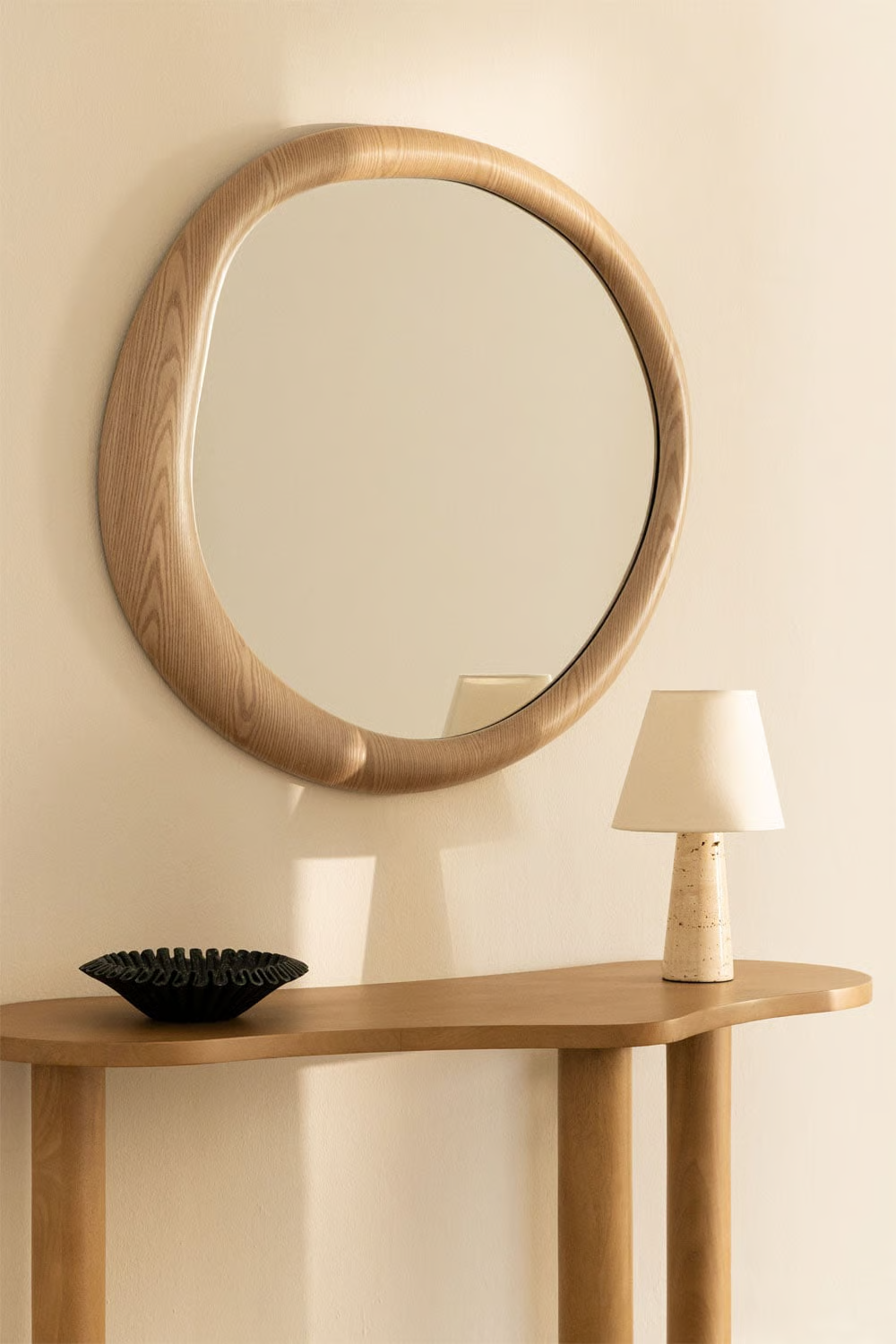 UV HOME Round Wall Mirror Ø100 cm in MDF Zunire
