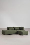 UV HOME 2-piece modular corner sofa with chaise longue left and Fogler pouf