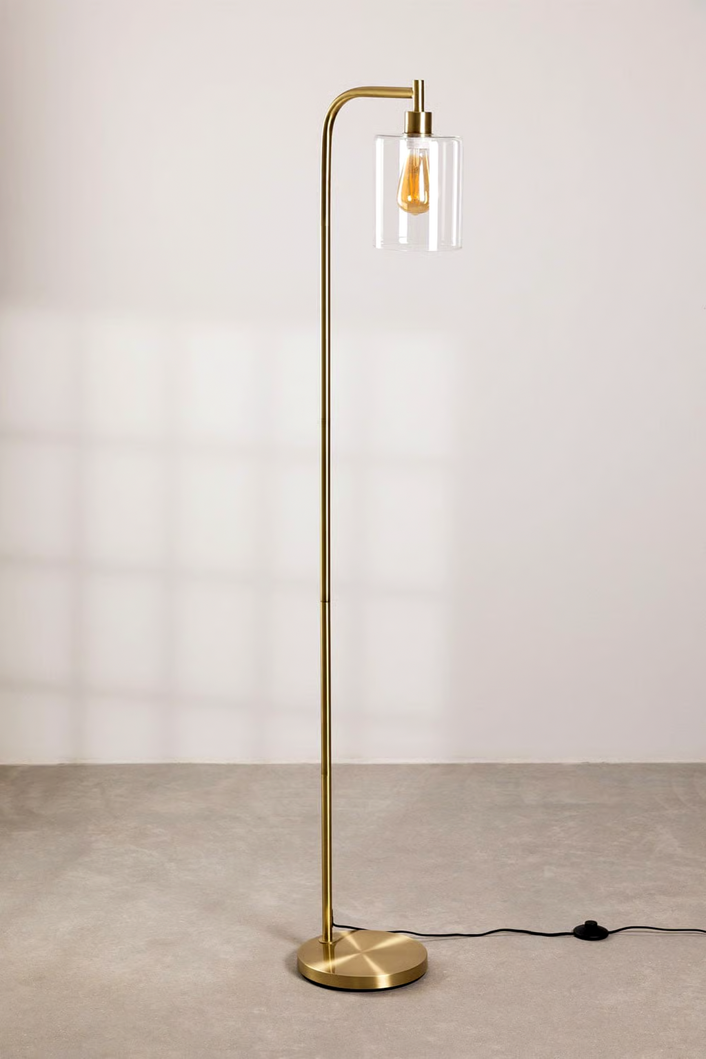 UV HOME Ambe Floor Lamp – Metal & Glass Design