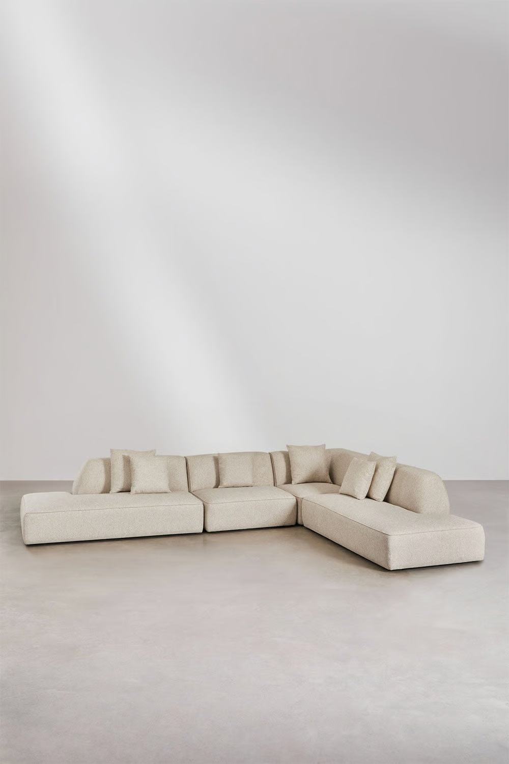 UV HOME Cardea 4-piece modular corner sofa with double upholstered chaise longue