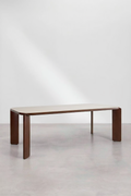 UV Home Nilea Rectangular Dining Table  – Tempered Glass & MDF
