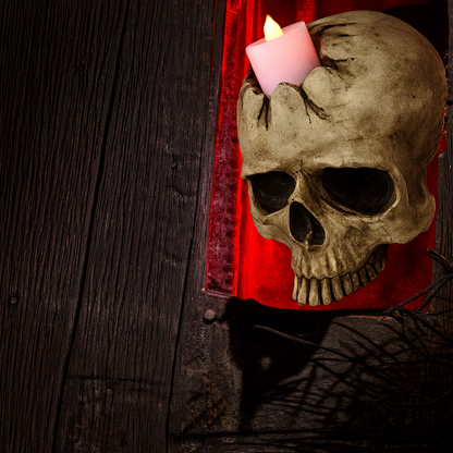 💀 UV HOME Skull Candle Holder – Gothic Home Decor